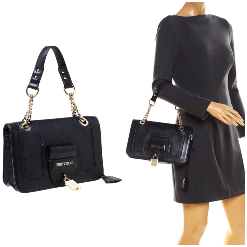 Authenthic Jimmy Choo Padlock Leather Handbag